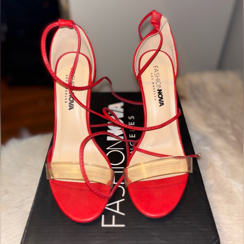 Fashion nova heels red